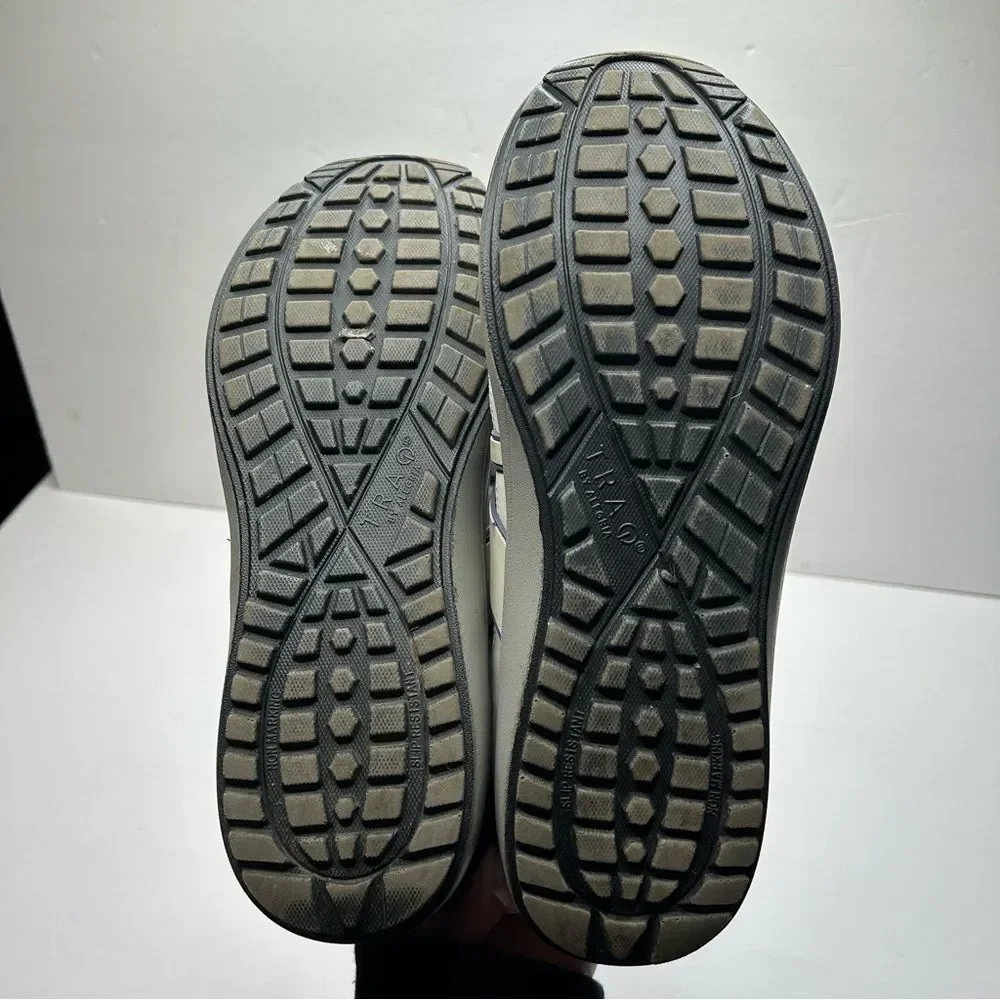 TRAQ Gray and Black Sneakers athletic shoes 39